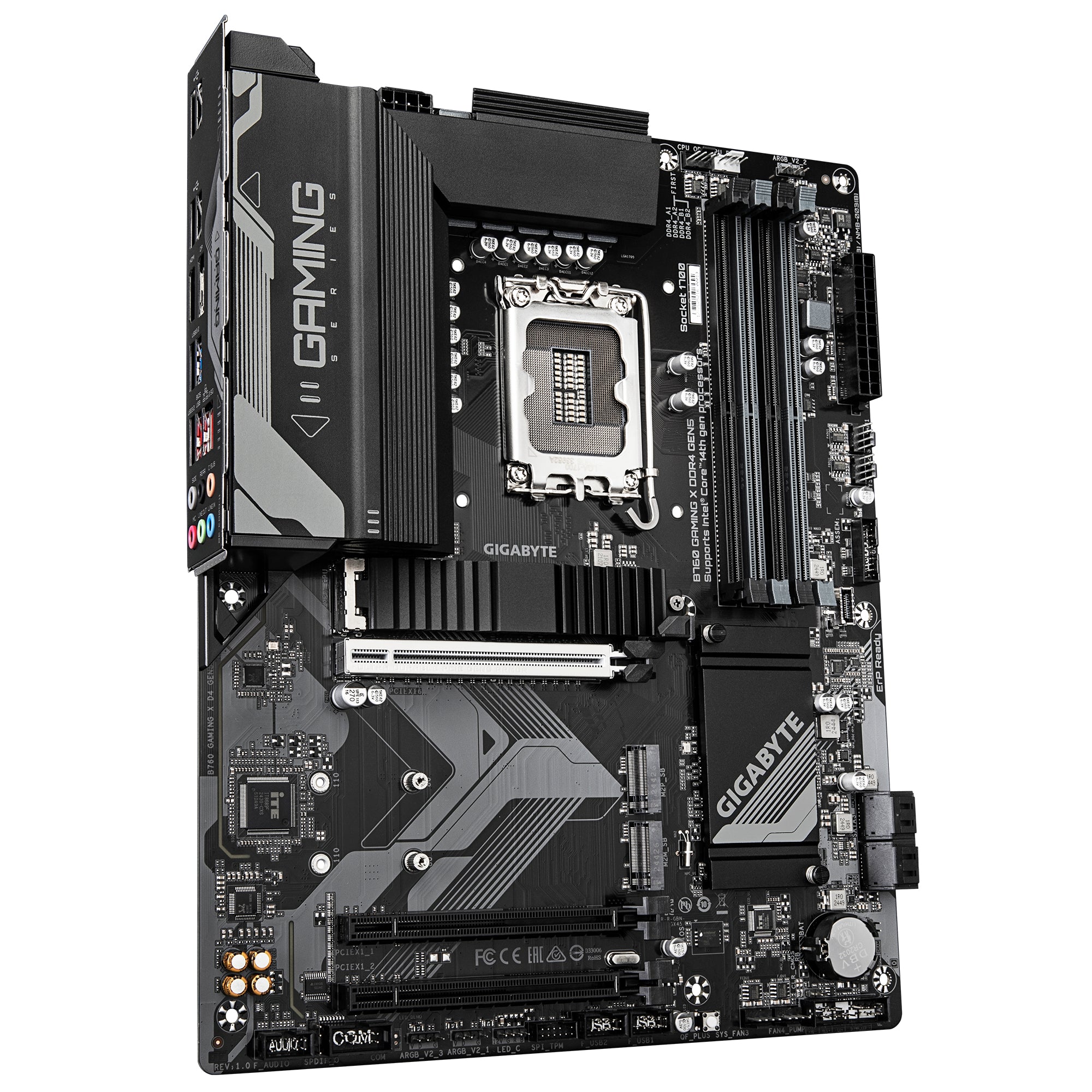 GIGABYTE B760 GAMING X DDR4 GEN5 Carte Mère – Prend en charge les processeurs Intel Core 14ᵉ génération, VRM 8+1+1 phases, jusqu’à 5333 MHz DDR4 (OC), 3xPCIe 4.0 M.2, LAN 2.5GbE, USB 3.2 Gen 2
