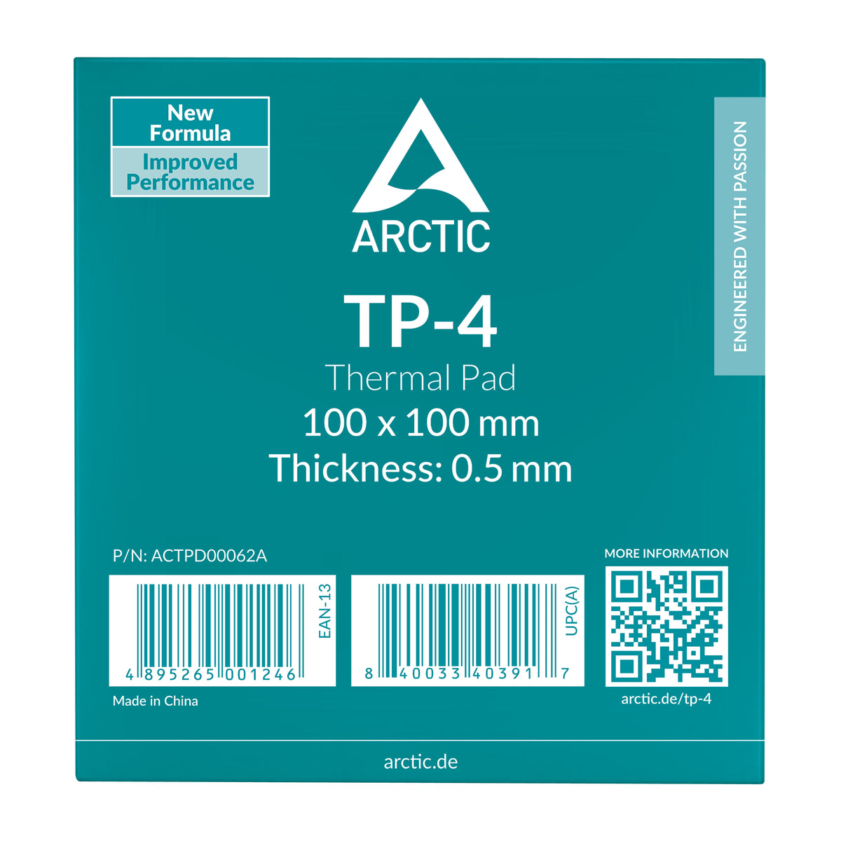 ARCTIC TP-4 Pad Thermique, Gris, 1 pack