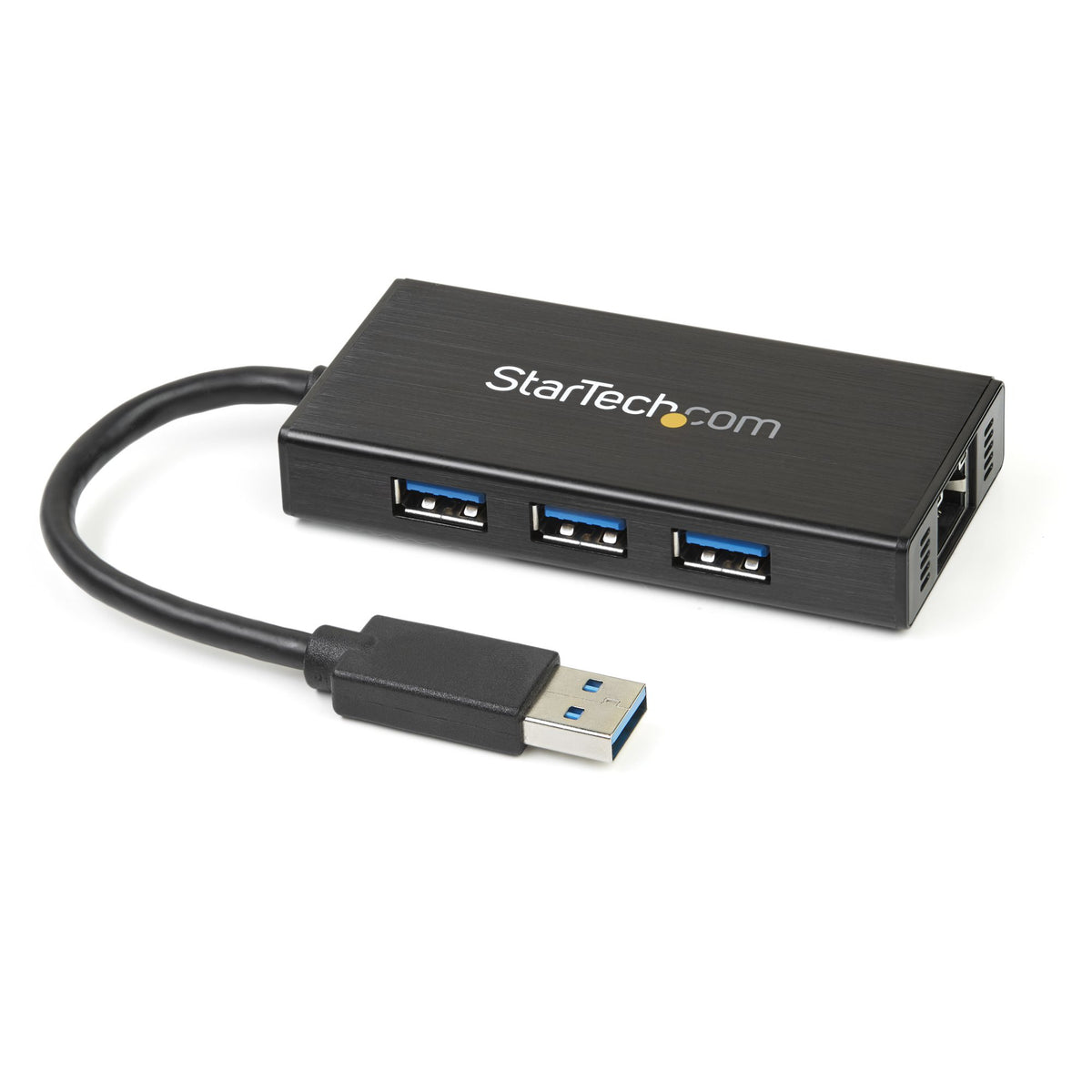 StarTech.com Hub USB 3.0 5Gbps 3 ports avec Gigabit Ethernet et Câble Intégré, Aluminium