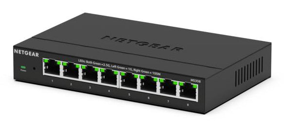 NETGEAR MS308E Switch Ethernet 2.5G Non-géré, 8 Ports RJ-45, Noir