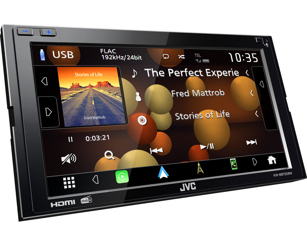 JVC KW-M875DBW récepteur multimédia de voiture Noir Wifi 180 W Bluetooth