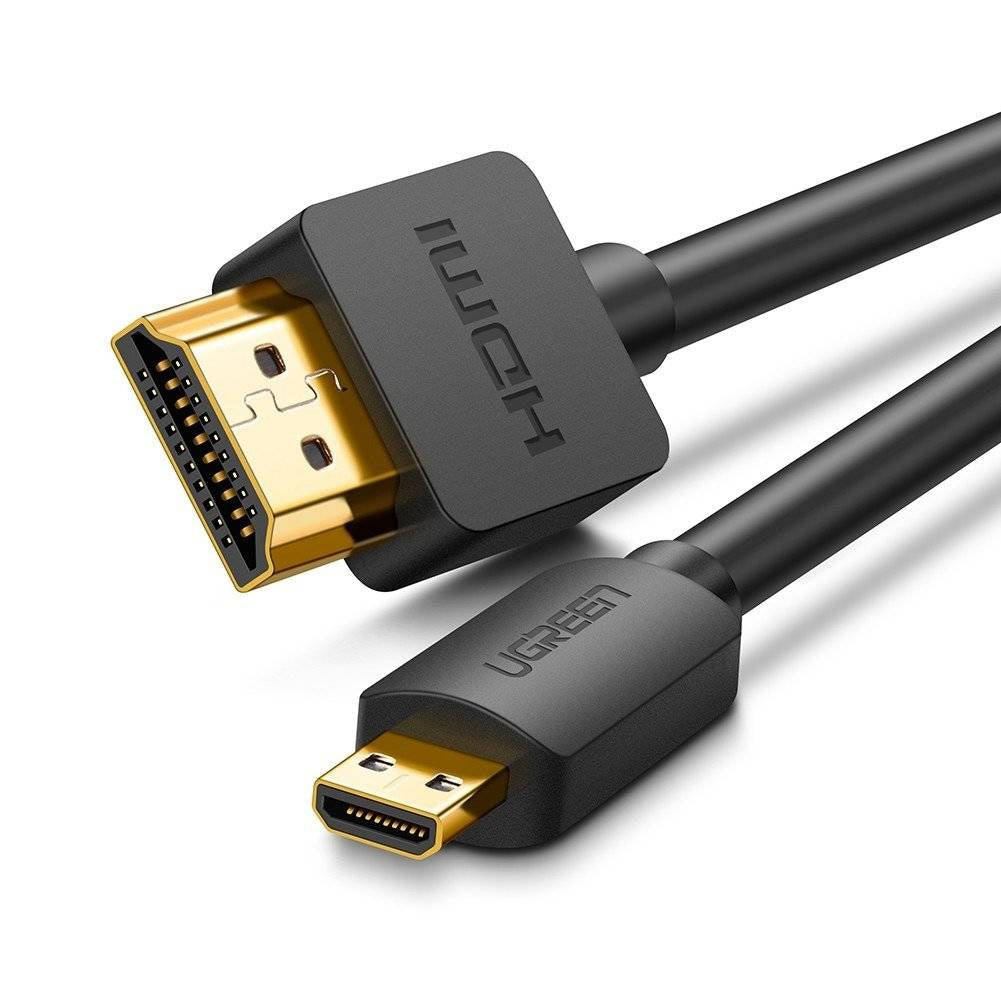 Ugreen HD127 câble HDMI 1,5 m HDMI Type A (Standard) HDMI Type D (Micro) Noir