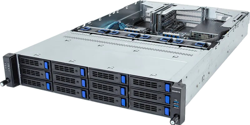 GIGABYTE R263-S30-AAH2 Serveur Rack 2U Intel C741 LGA 4677 Socket E Noir et Gris