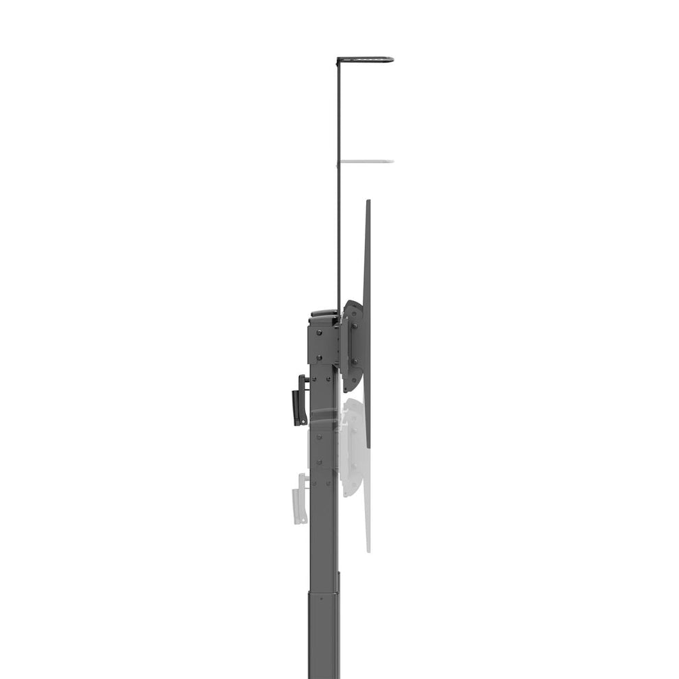 Support TV sur Roulettes Manhattan pour Écrans 37" à 120", Réglage Hauteur par Manivelle, VESA 200x200 à 1000x600 mm, Ch