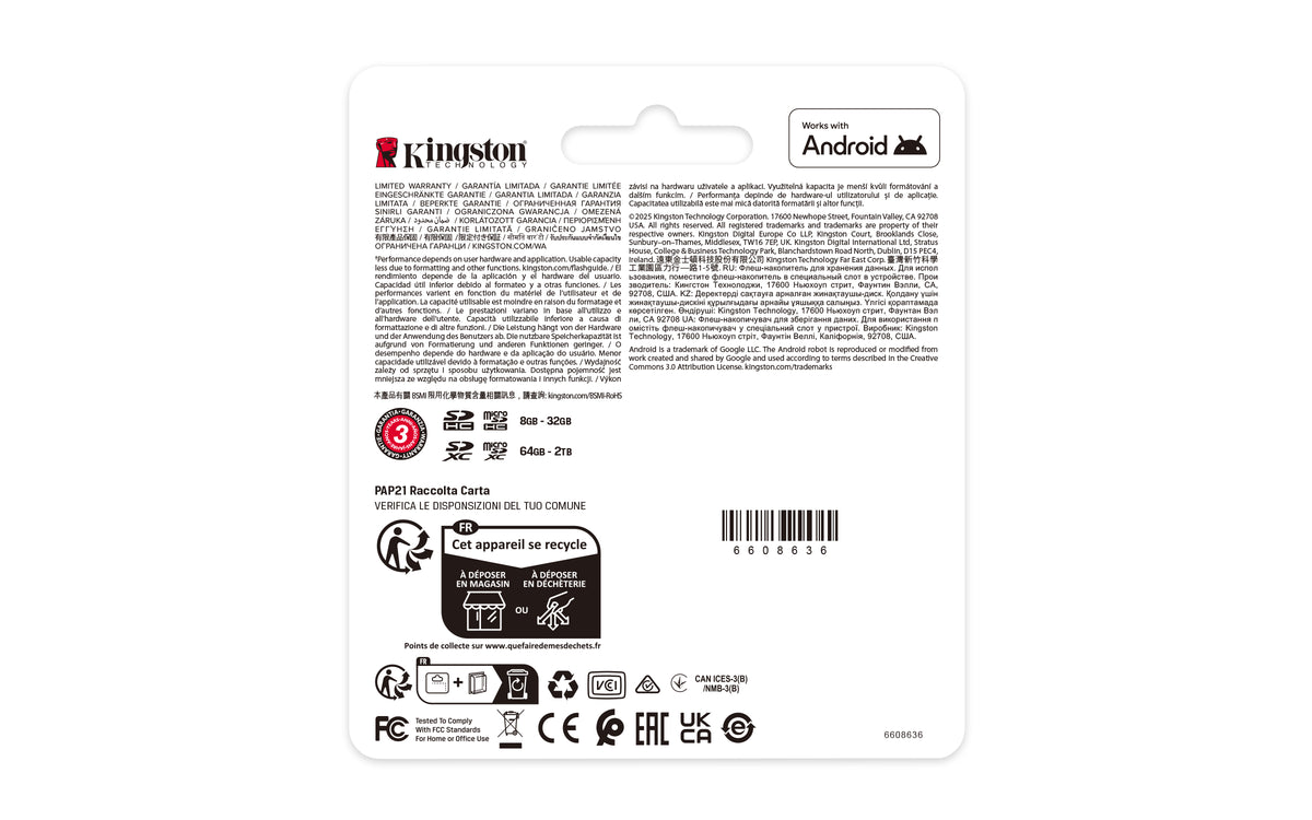 Kingston Technology Carte microSDXC Industrielle 128GB C10 A1 pSLC avec Adaptateur SD