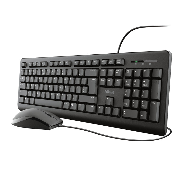 Trust Primo clavier Souris incluse Bureau USB Allemand Noir