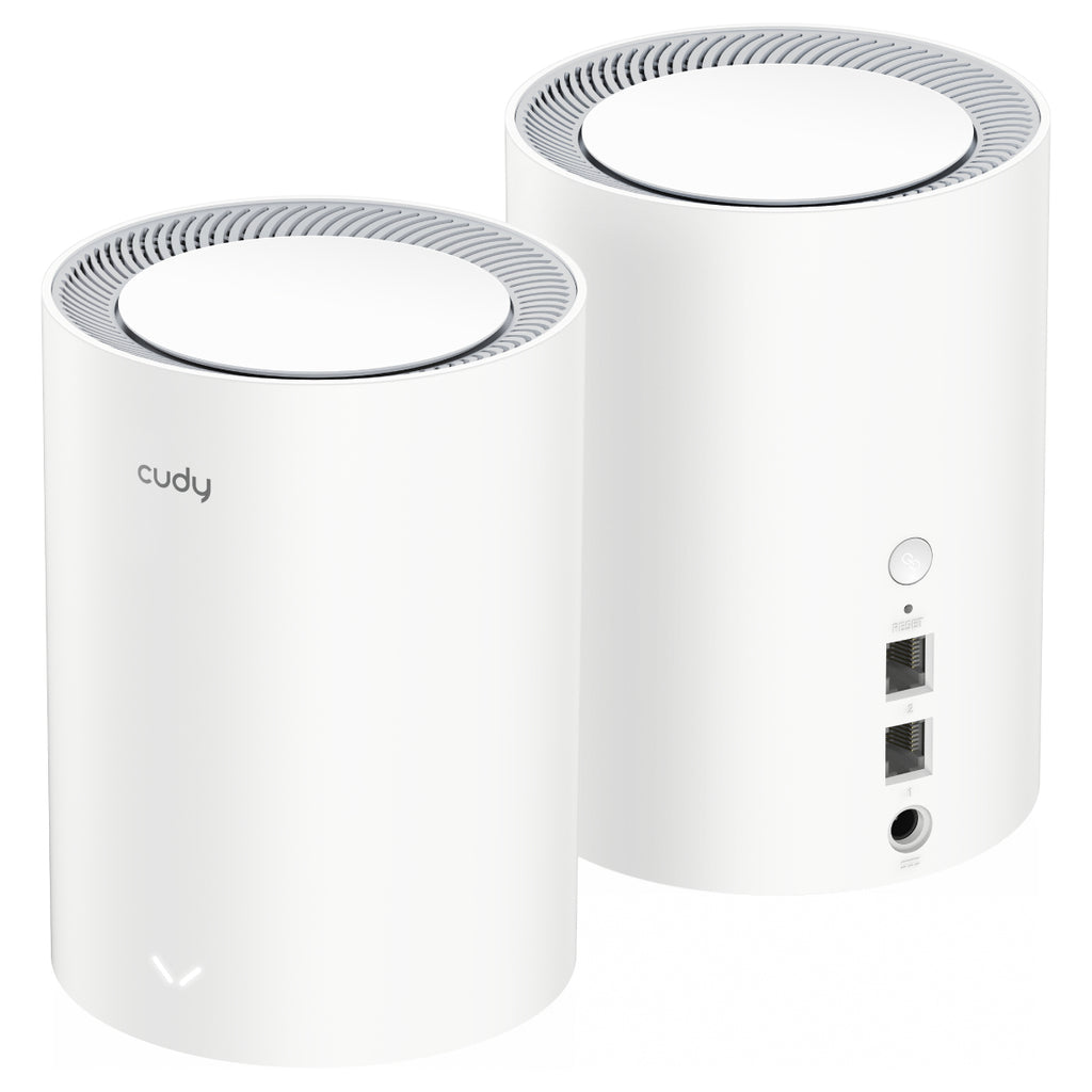 Cudy M3000(2-PACK) V2.0 système Wi-Fi maillé Bi-bande (2,4 GHz / 5 GHz) Wi-Fi 6 (802.11ax) Blanc Interne