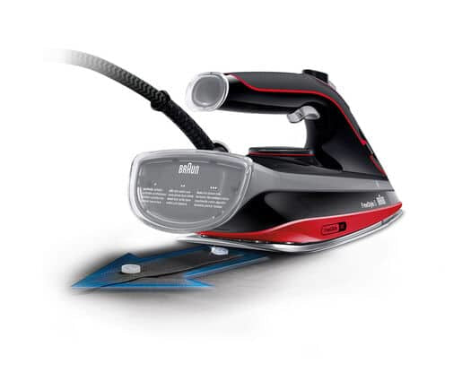 Braun TexStyle 5 SI 5057 RD Fer à vapeur Semelle en céramique 2700 W Noir, Rouge