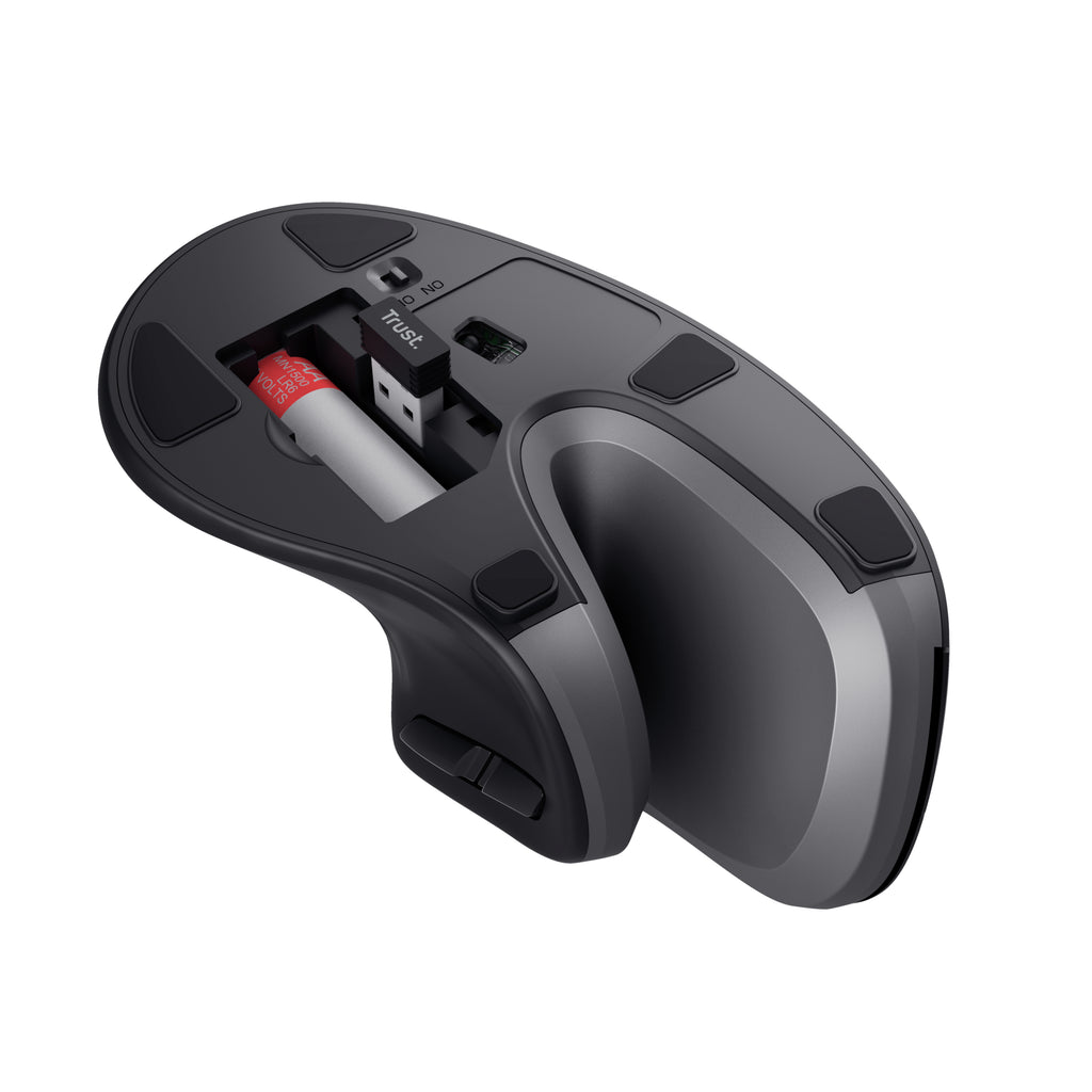 Trust Verro Souris Bureau Ergonomique Verticale Sans Fil RF Optique 1600 DPI pour Droitier