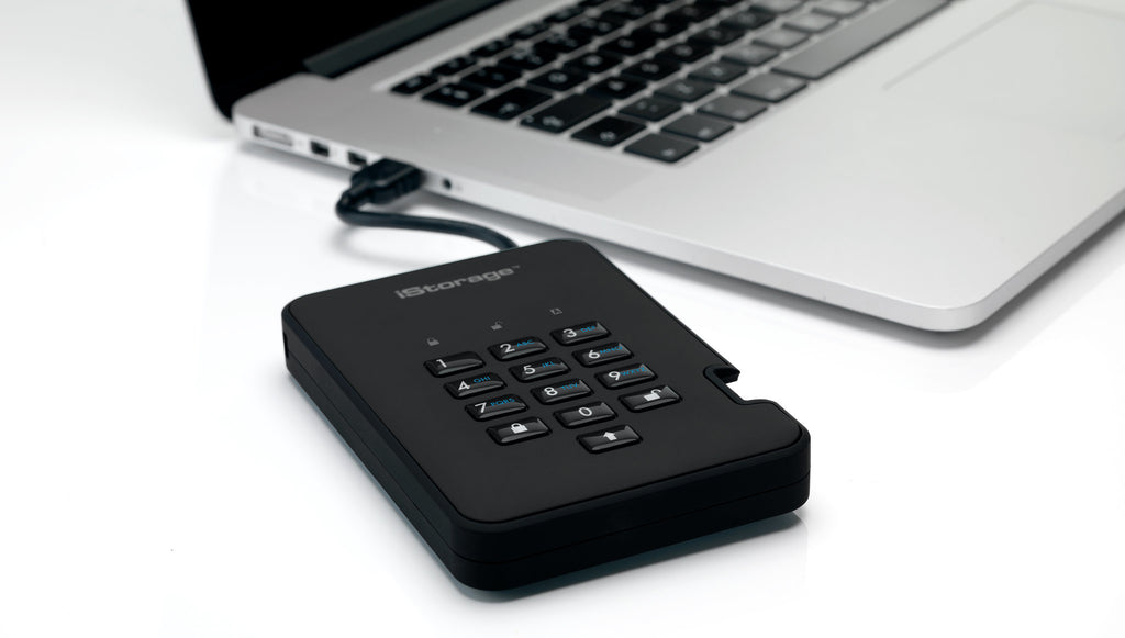 iStorage diskAshur2 256-bit 500GB USB 3.2 secure encrypted hard drive - Black IS-DA2-256-500-B - vue 6