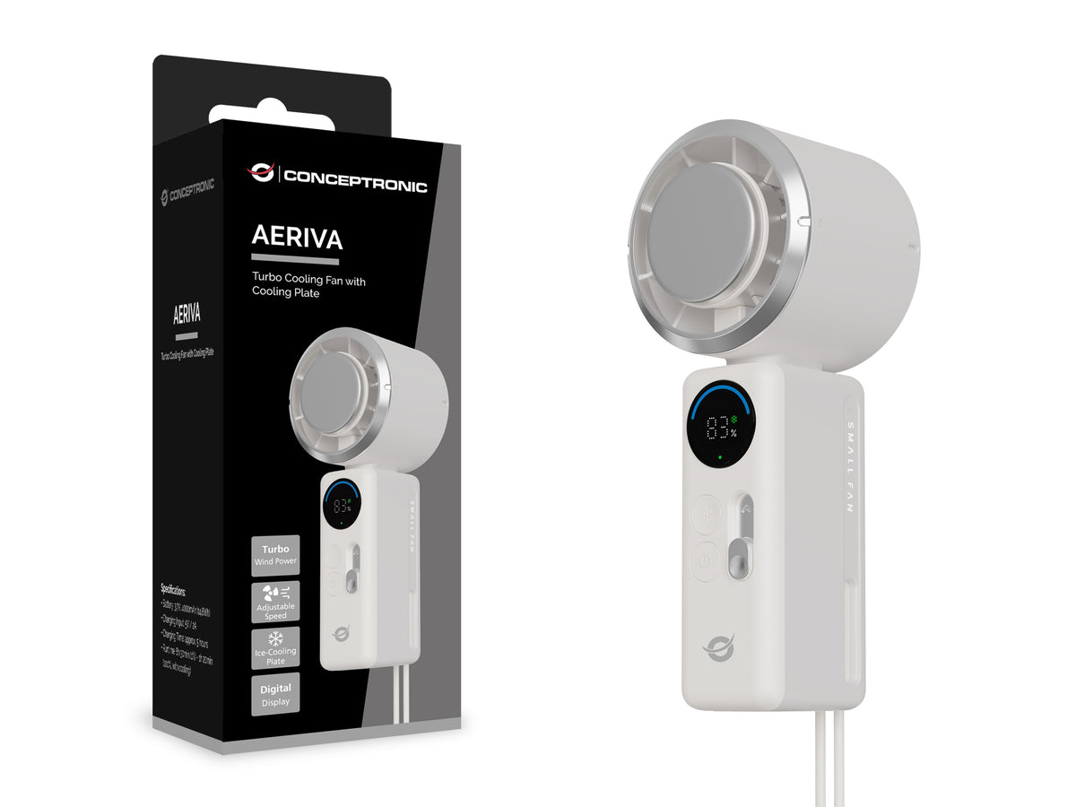 Conceptronic AERIVA03C brumisateur et ventilateur portable personnel Crème