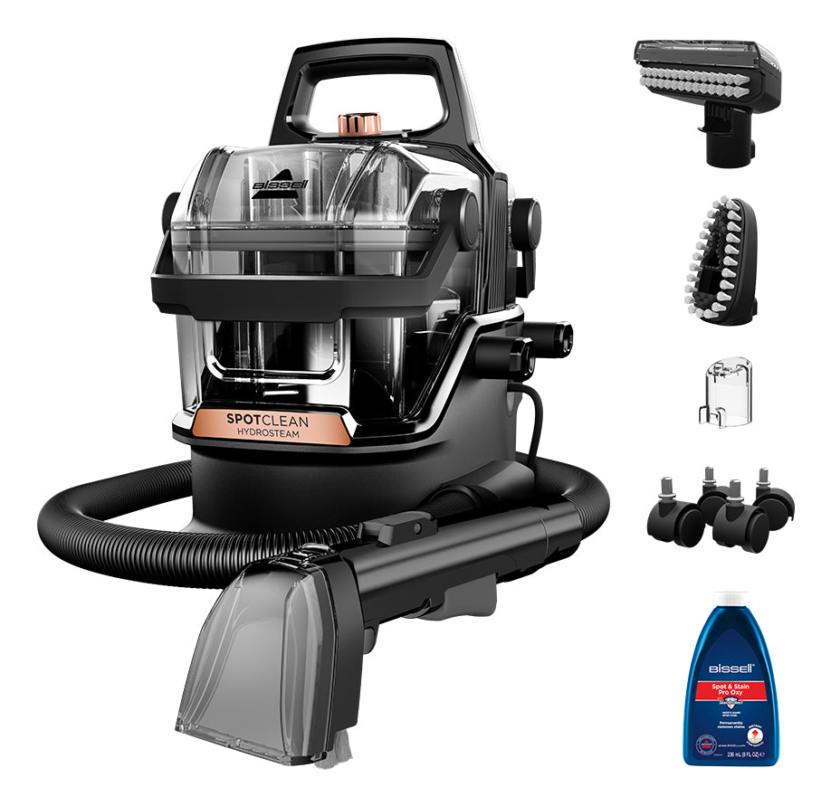 Bissell SpotClean Hydrosteam Pro Nettoyeur vapeur traineau 1,9 L 1000 W Noir, Cuivre, Transparent