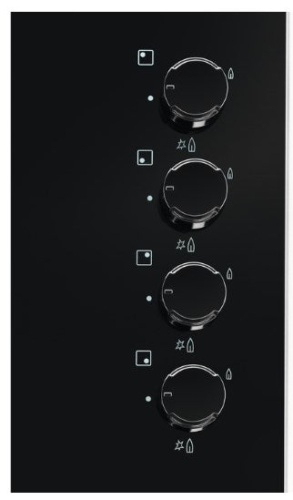Electrolux EGG6407K Noir Intégré 59 cm Gaz 4 zone(s)