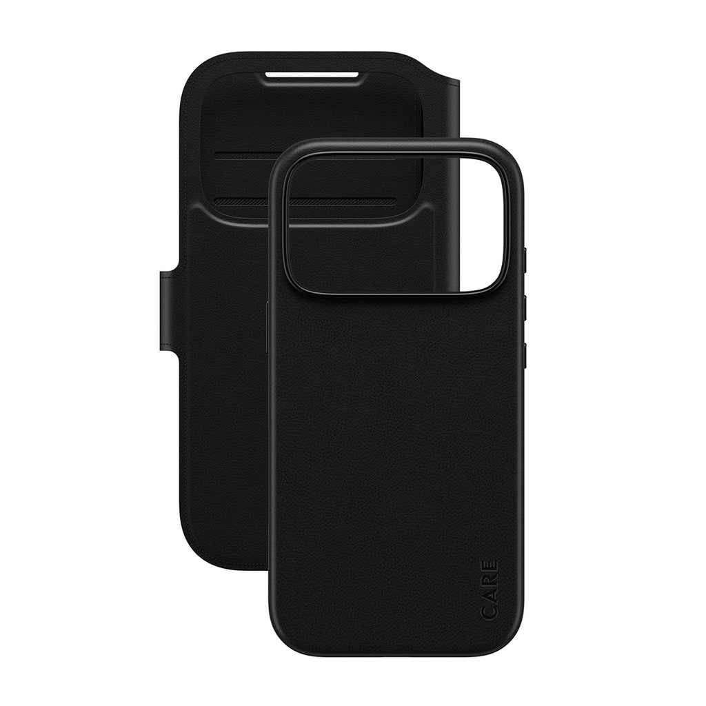 PanzerGlass CARE by Tango Étui Portefeuille 2-en-1 avec MagSafe pour iPhone 17 Pro, Noir