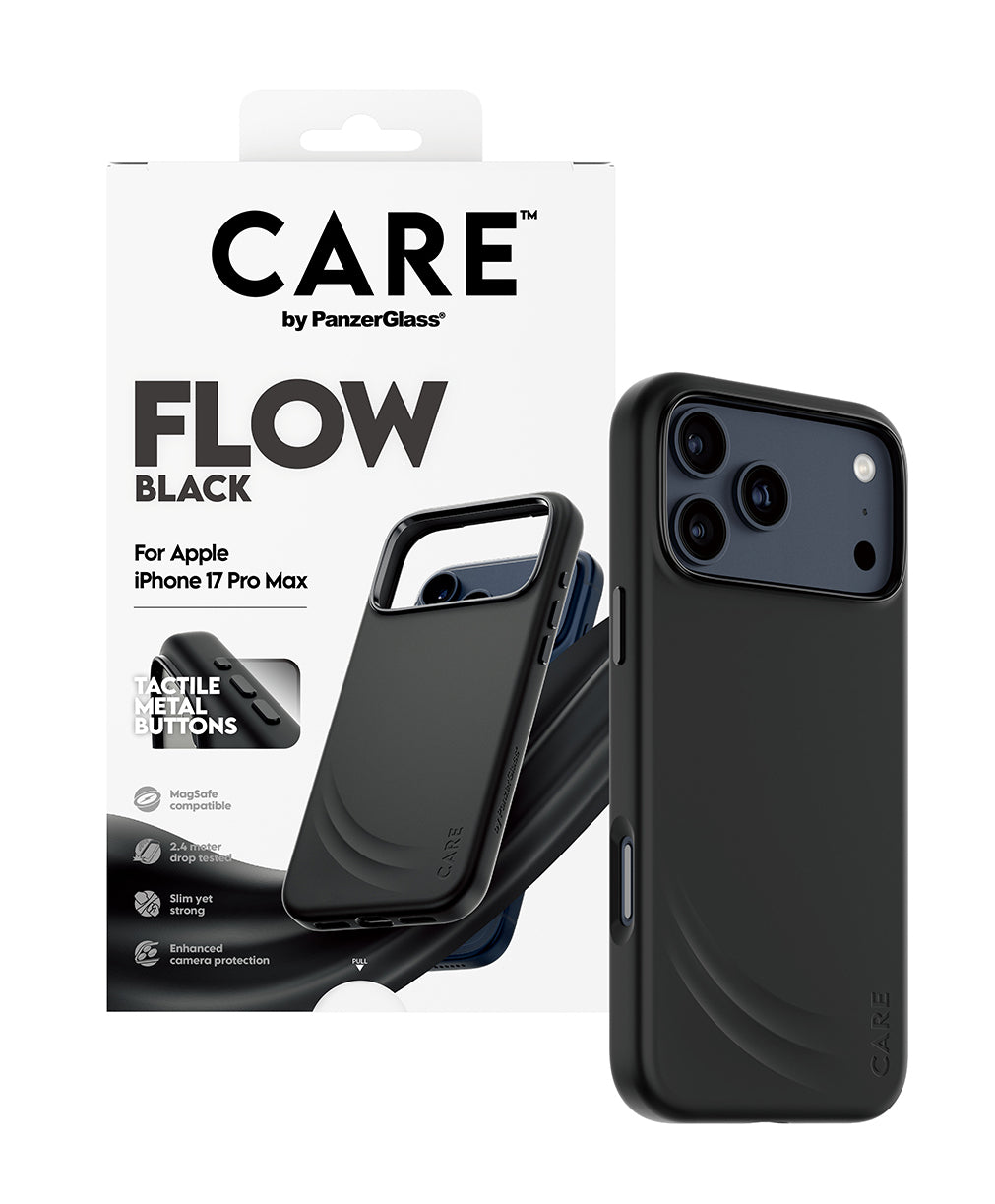 PanzerGlass CARE™ by ® Flow Case Black w. MagSafe iPhone 17 Pro Max coque de protection pour téléphones portables Housse Noir - vue 5
