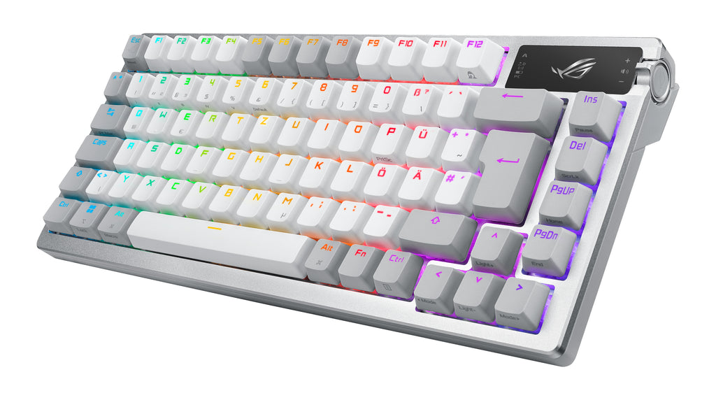ASUS ROG Azoth White clavier Gaming USB + RF Wireless + Bluetooth QWERTZ Allemand Blanc