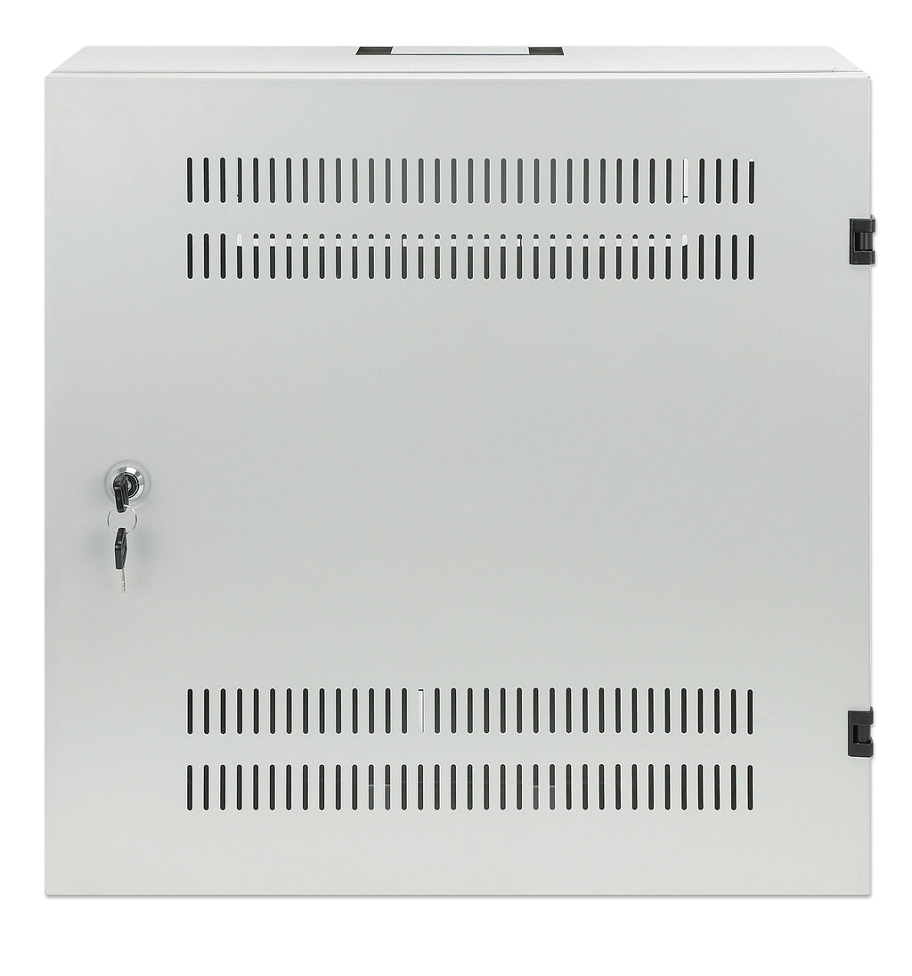 Intellinet Coffret mural 19" extra-plat avec rails 4U horizontaux et 2U verticaux, profondeur 170 mm, idéal AV/multimédia/surveillance, assemblé, gris RAL 7035