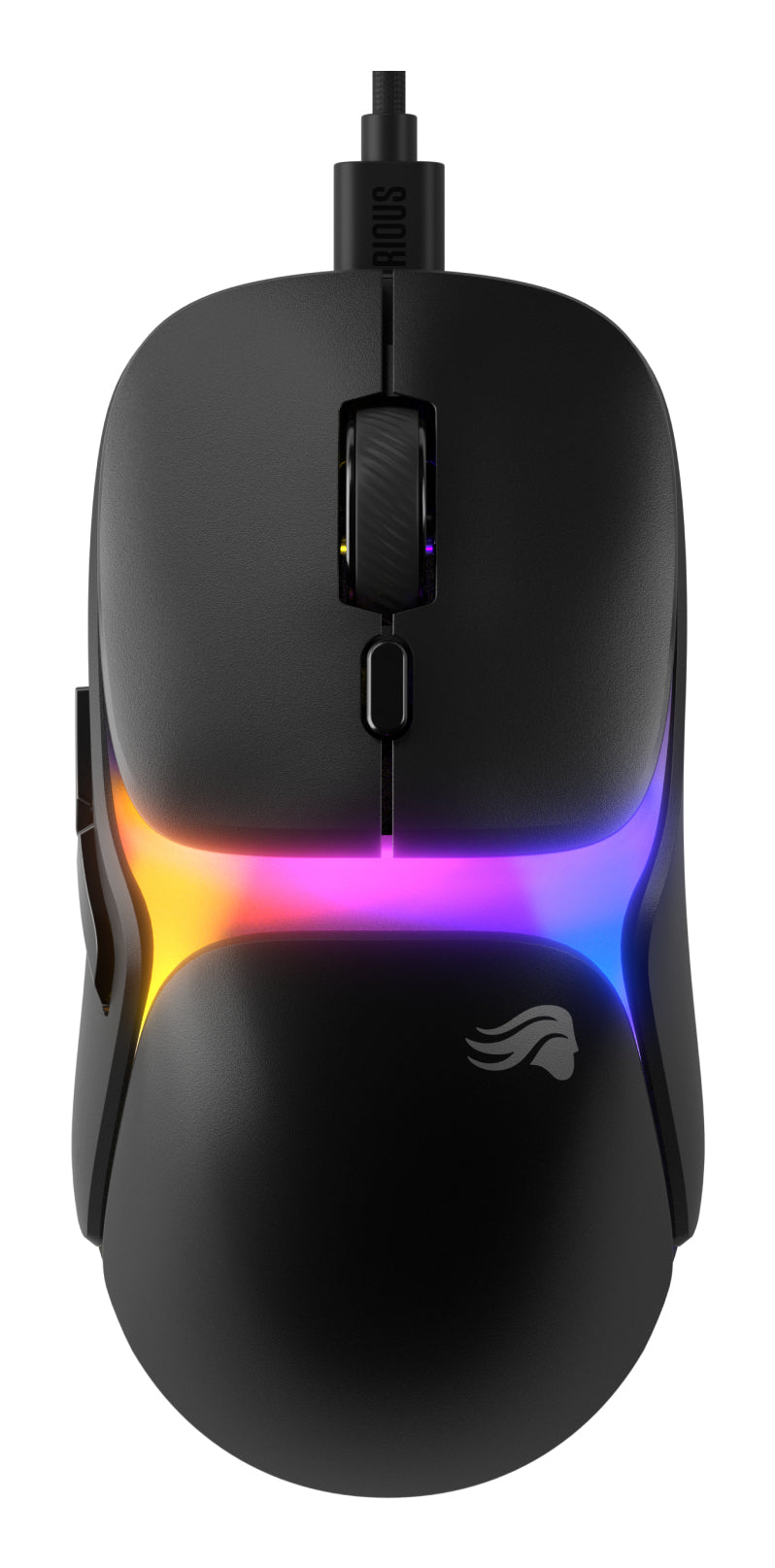 Glorious Gaming Glorious Gaming - Souris gaming filaire Modèle O3 - Ultralégère 54 g, Switch optiques 130M clics, Capteur BAMF 3.0 30k DPI, Suivi 750 IPS, Accélération 50 G, compatible toutes prises en main - Noire