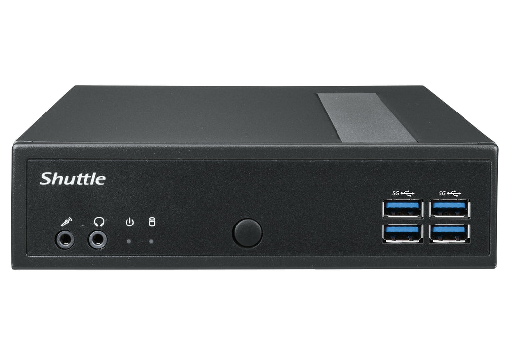 Shuttle XPC slim Barebone DL40N, Intel N150, 1x DDR5, 2x LAN (2x 2.5Gbit), 2xCOM,1xHDMI,1xDP, 1x VGA, fanless, fonctionnement permanent 24/7