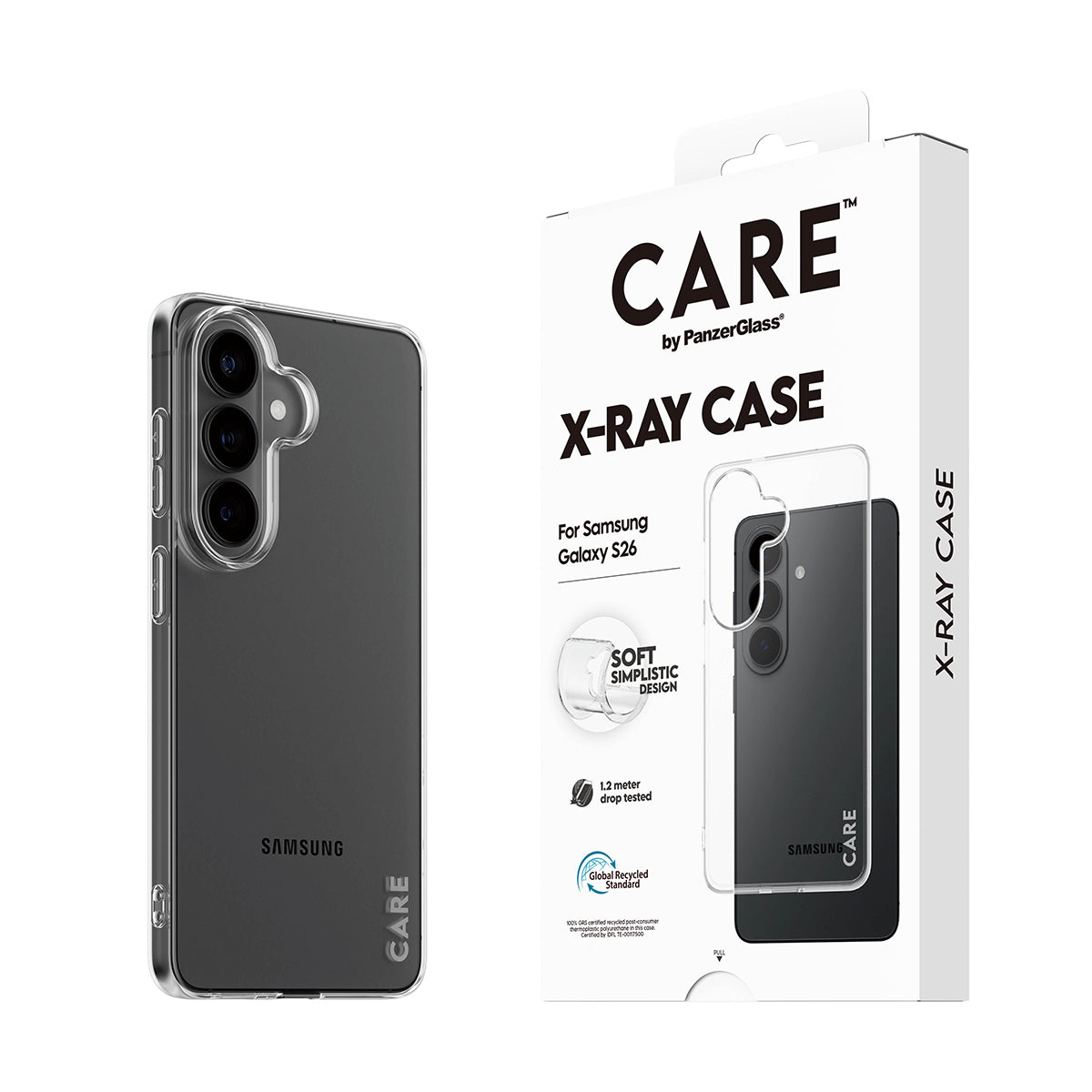 PanzerGlass CARE™ by ® X-Ray Case Samsung Galaxy S26 coque de protection pour téléphones portables Housse Transparent