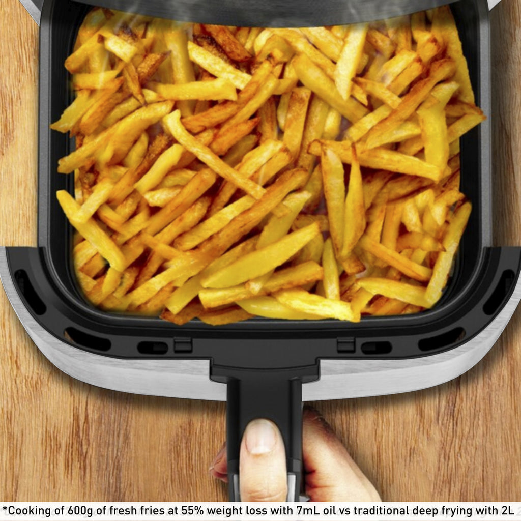 Tefal Easy Fry & Grill EY501A Unique 4,2 L Autonome 1550 W Friteuse d’air chaud Noir, Acier inoxydable