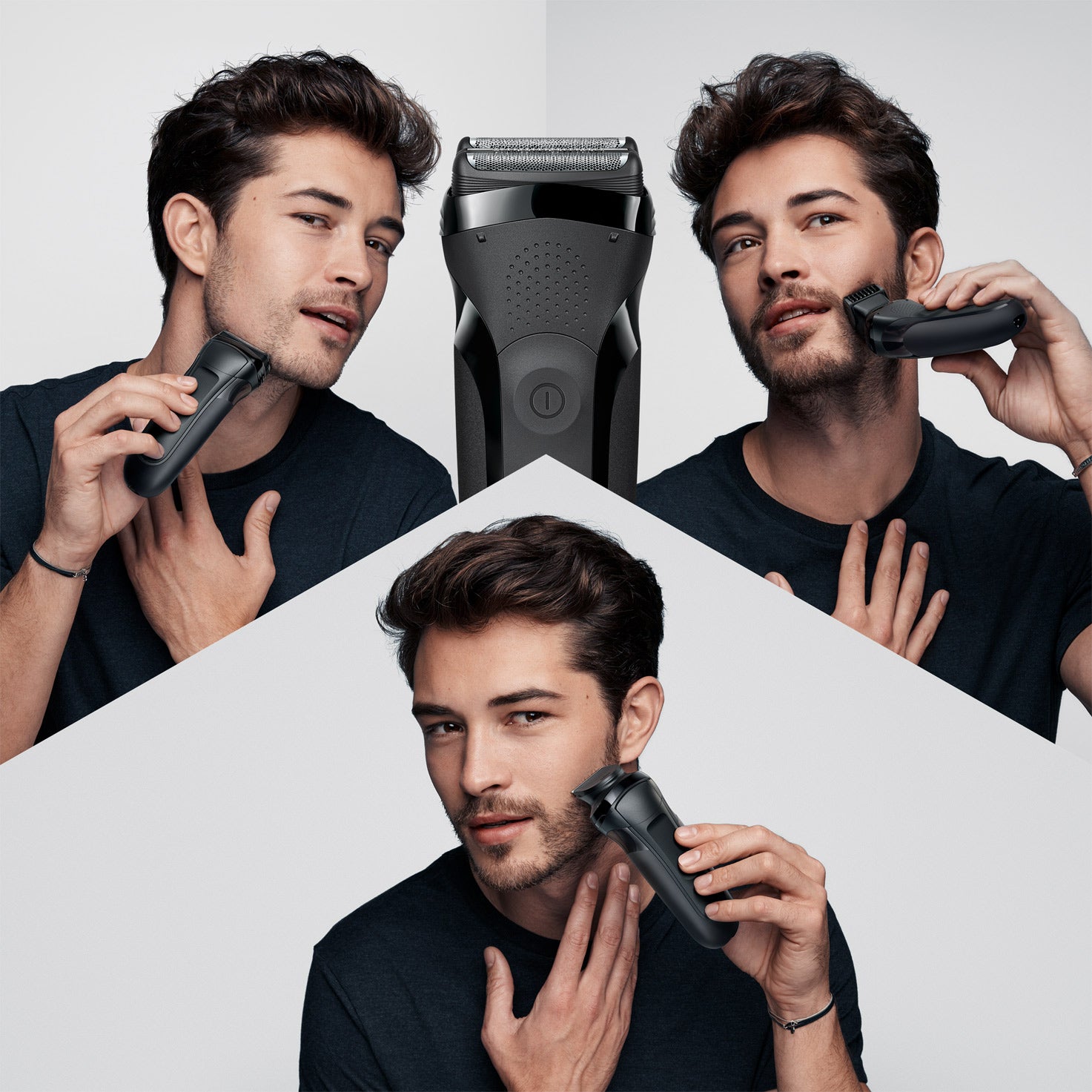 Braun Series 3 300BT Rasoir rotatif Tondeuse Noir