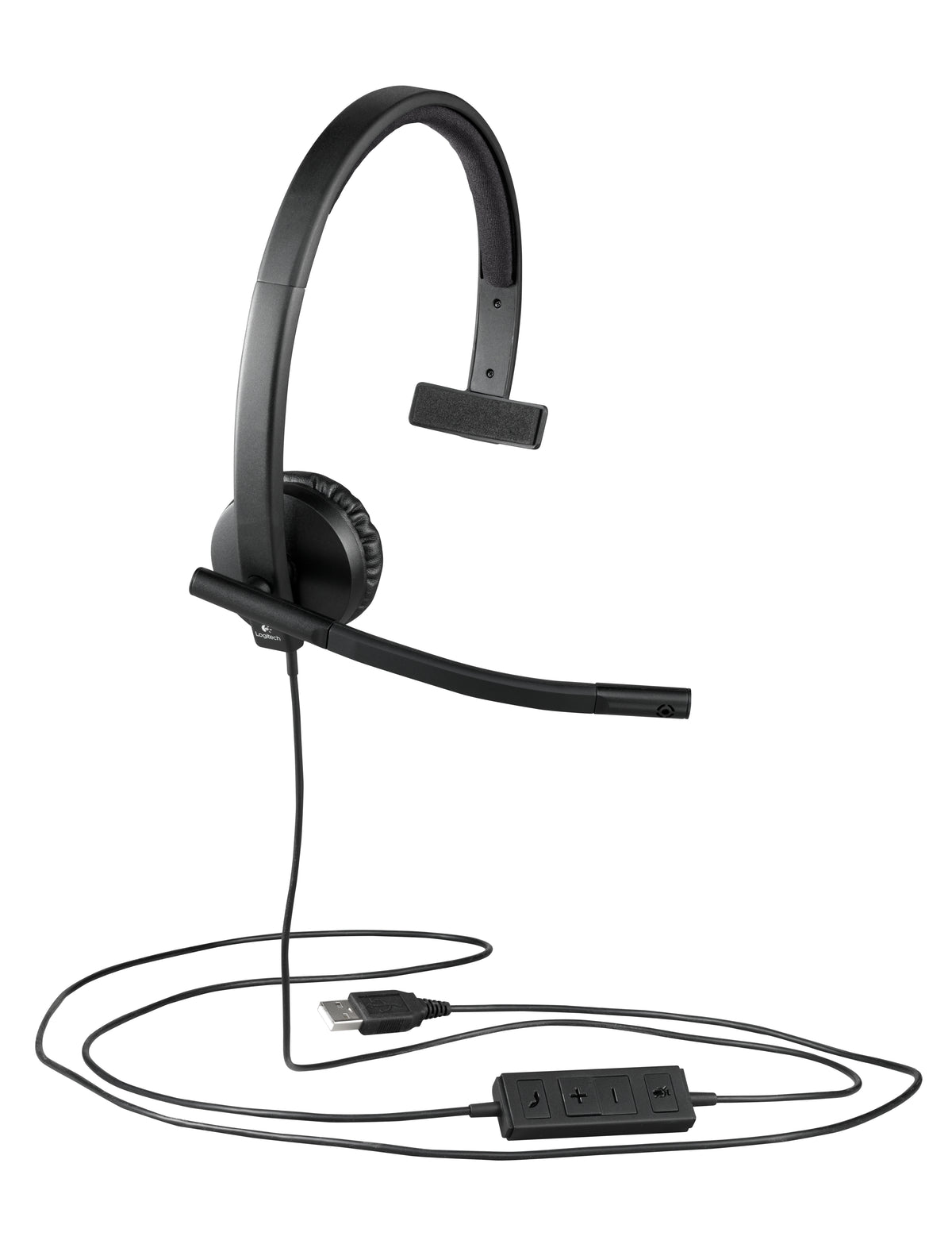 Logitech USB Headset H570e Kablet Høretelefoner Sort