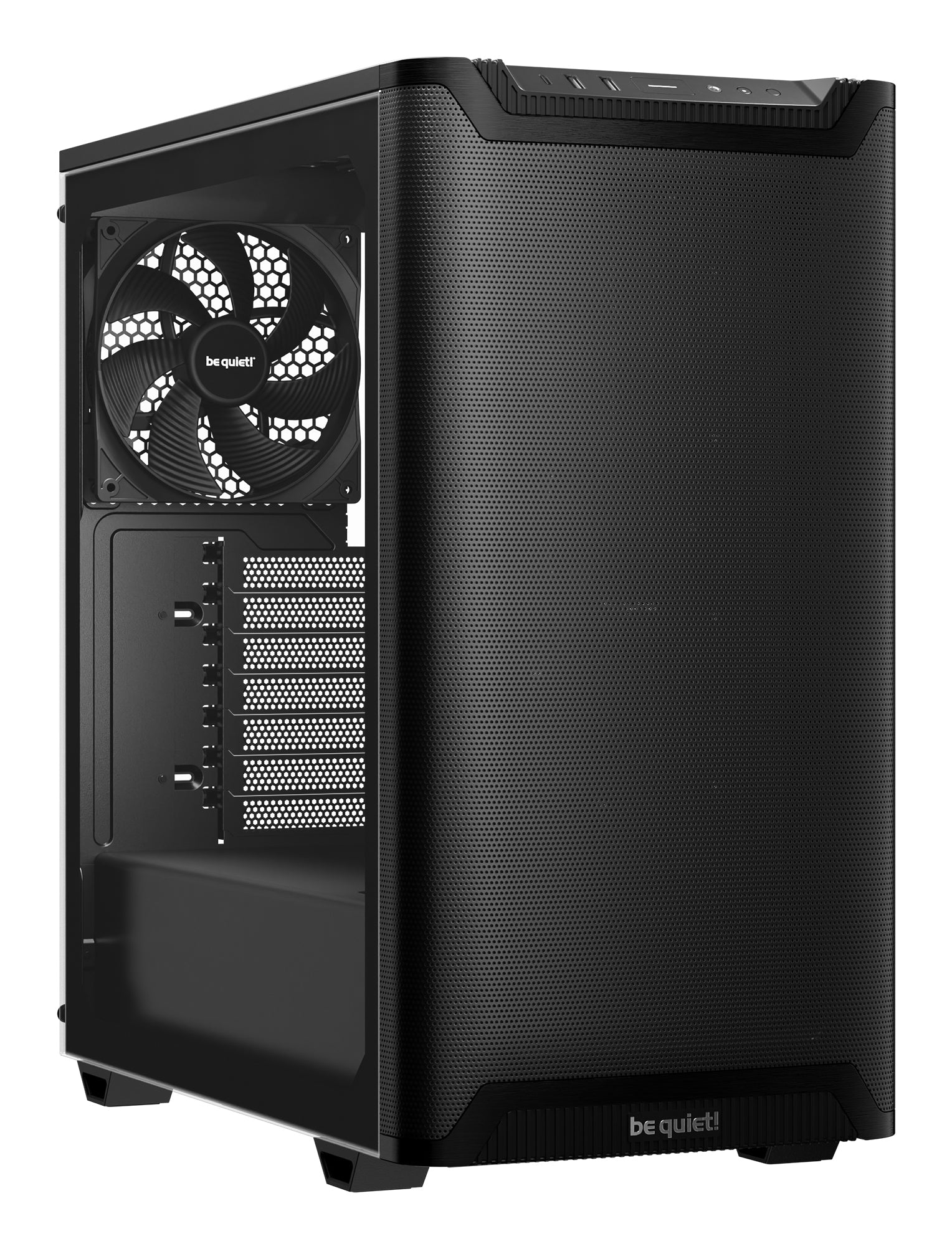 be quiet! Pure Base 501 Noir | Boîtier PC vitré , Mini ATX / Micro ATX / ATX, 2 ventilateurs Pure Wings 3 140 mm PWM