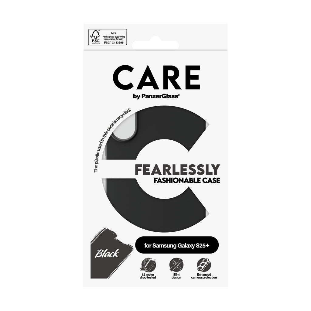 PanzerGlass CARE™ by ® Case Black Samsung Galaxy S25+ coque de protection pour téléphones portables Housse Noir
