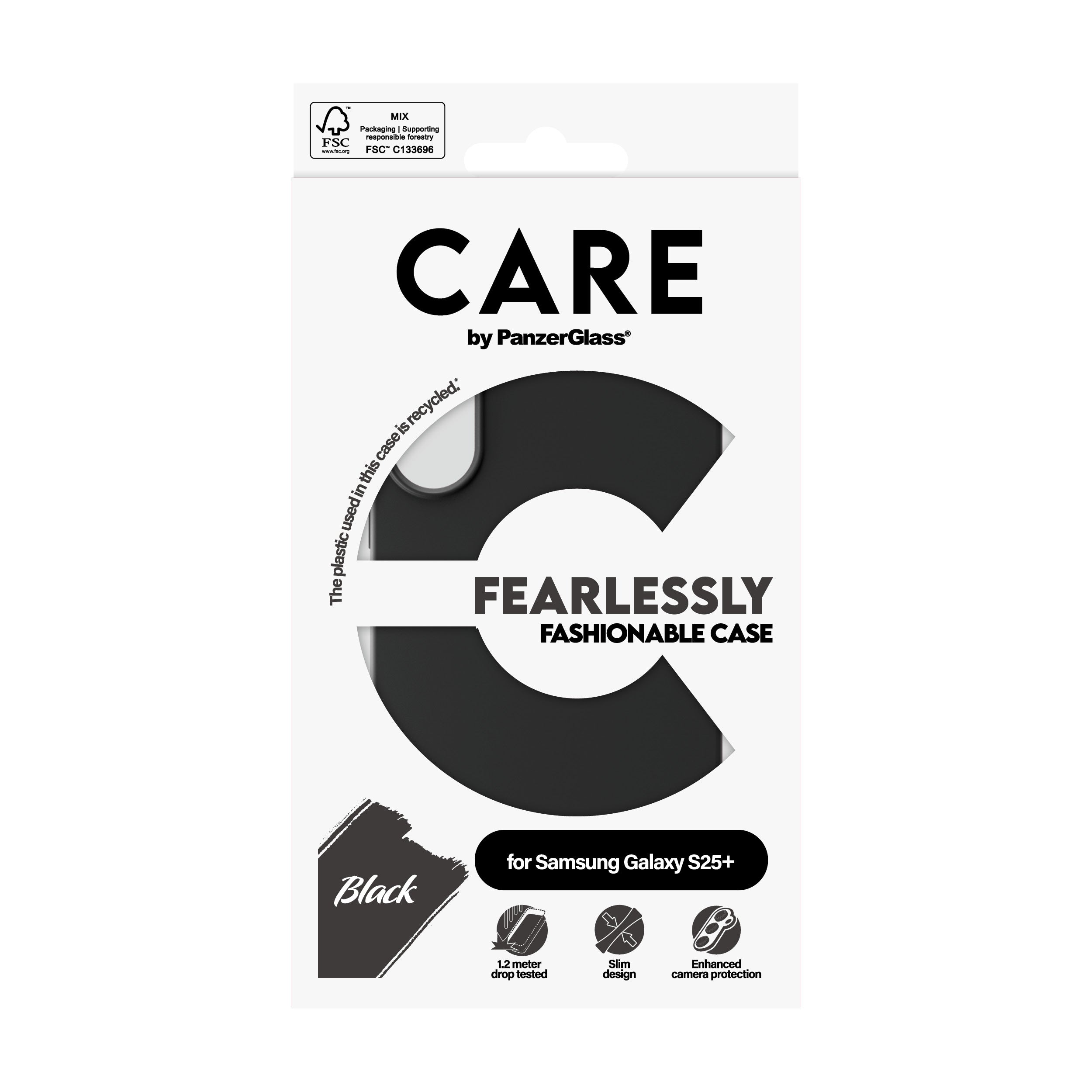 PanzerGlass CARE™ by ® Case Black Samsung Galaxy S25+ coque de protection pour téléphones portables Housse Noir