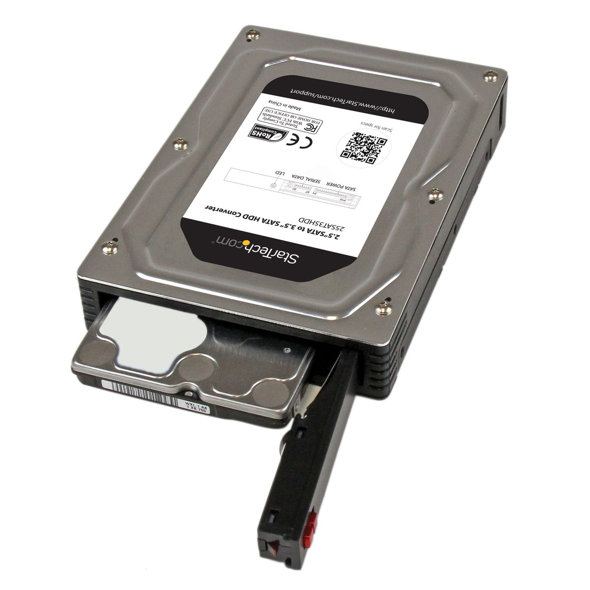 StarTech.com Boîtier Adaptateur en Aluminium pour DD/SSD SATA 2,5" vers 3,5", jusqu'à 12,5 mm