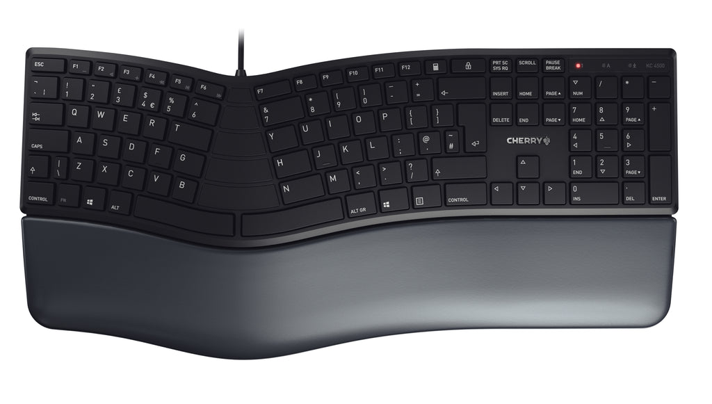 CHERRY KC 4500 ERGO Clavier Ergonomique USB QWERTY Anglais UK Noir