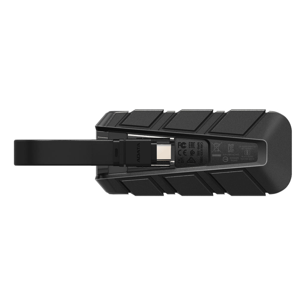 ADATA Externe SSD SC740 2TB Plug&Go blue 1050/1000 MIL.STD 2 To USB Type-C 3.2 Gen 2 (3.1 Gen 2) Noir, Bleu
