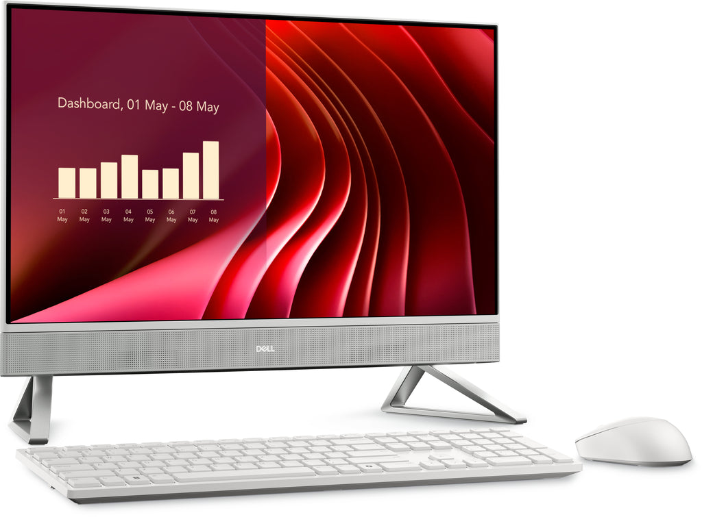 DELL EC24250 Intel Core 7 150U 60,5 cm (23.8") 1920 x 1080 pixels Écran tactile PC All-in-One 16 Go DDR5-SDRAM 1 To SSD Windows 11 Pro Wi-Fi 6E (802.11ax) Blanc