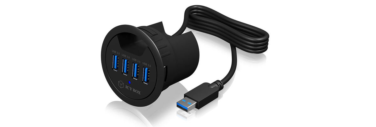 ICY BOX IB-HUB1403 USB 3.2 Gen 1 (3.1 Gen 1) Type-A 5000 Mbit/s Noir