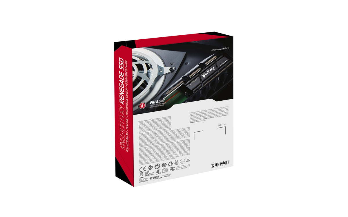 Kingston Technology FURY Renegade 2 To SSD NVMe PCIe 4.0 avec Radiateur de Dissipation Thermique