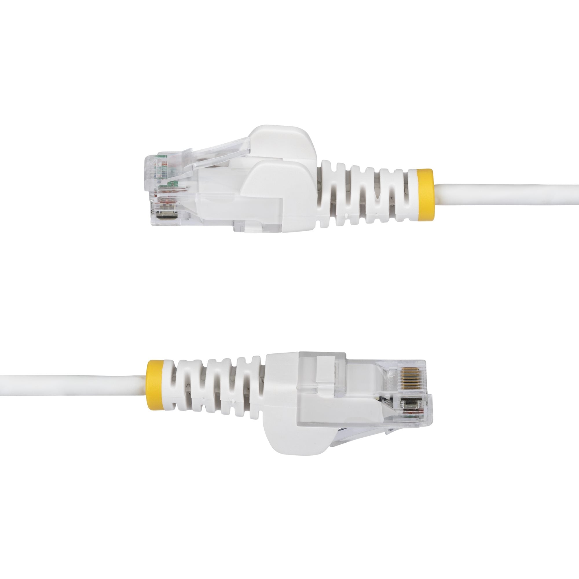 StarTech.com Câble Ethernet CAT6 Blanc Fin de 2m, Sans Accroc, 100W PoE, UTP, LSZH, Fil de Cuivre Pur 28AWG, Cordon Patch Réseau RJ45 avec Serre-Câble, Contrôlé Fluke