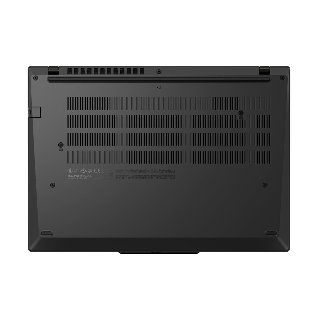 Lenovo ThinkPad T14 Gen 6 (Intel) Copilot+ PC Intel Core Ultra 7 258V Ordinateur portable 35,6 cm (14") WUXGA 32 Go LPDDR5x-SDRAM 512 Go SSD Wi-Fi 7 (802.11be) Windows 11 Pro Nordique Noir