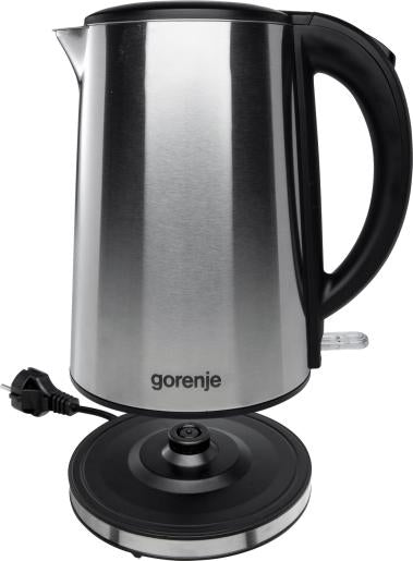 Gorenje K15DWS bouilloire 1,5 L 2200 W Noir, Acier inoxydable
