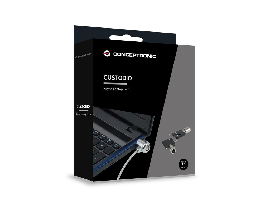Conceptronic CNBSLOCK15 câble antivol Argent 1,5 m