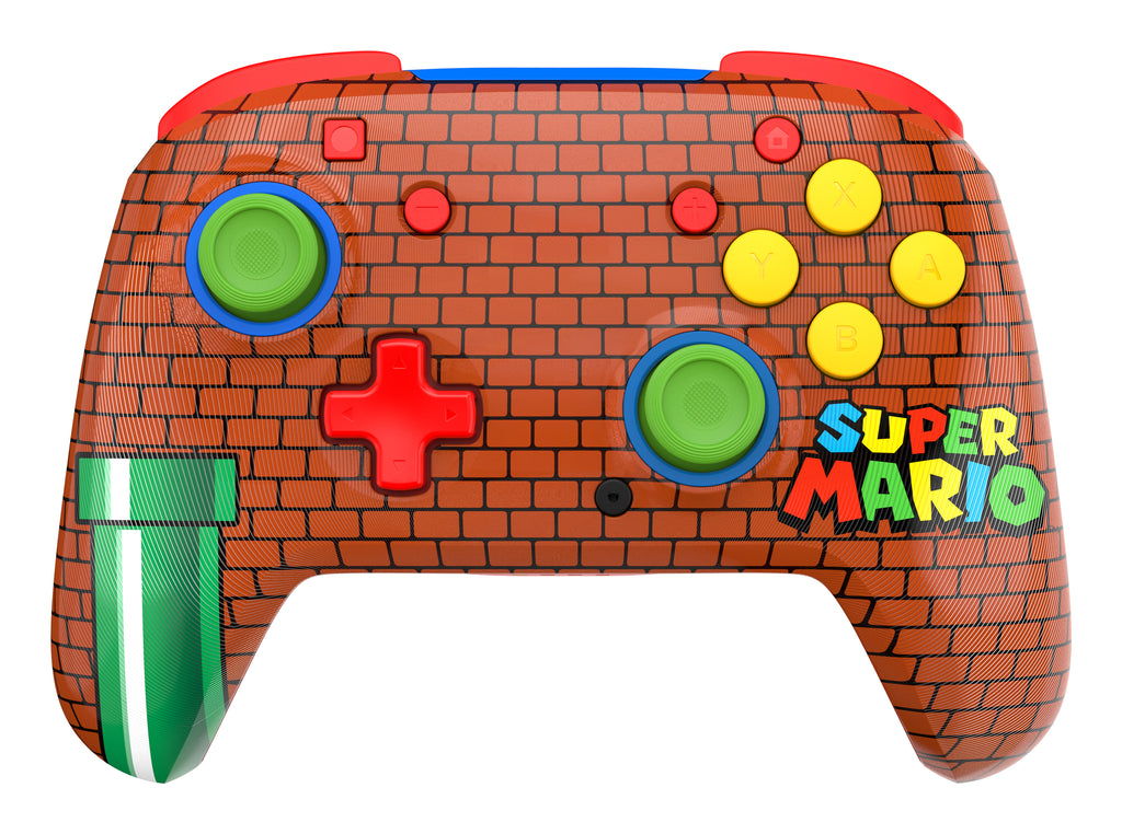 Turtle Beach Rematch Mario Brick Manette sans fil sous licence officielle Nintendo pour Nintendo Switch avec batterie rechargeable. Fonctionne aussi avec la Nintendo Switch 2 - Bouton C indisponible