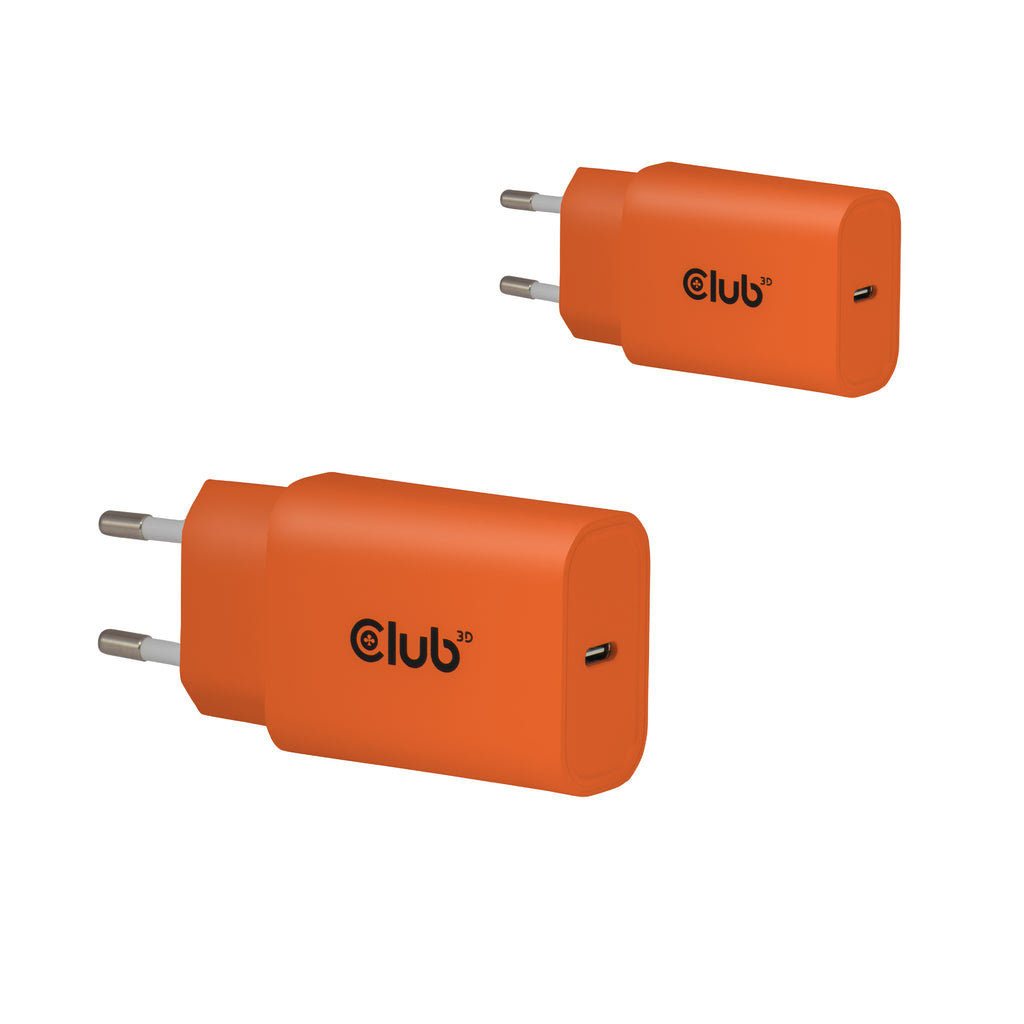 CLUB3D CAC-3023 chargeur d'appareils mobiles Smartphone, Universel Orange Secteur Charge rapide Intérieure