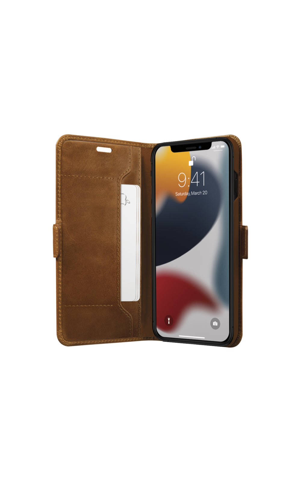 dbramante1928 Copenhagen Slim Étui Portefeuille en Cuir pour Téléphones 5.4", Marron