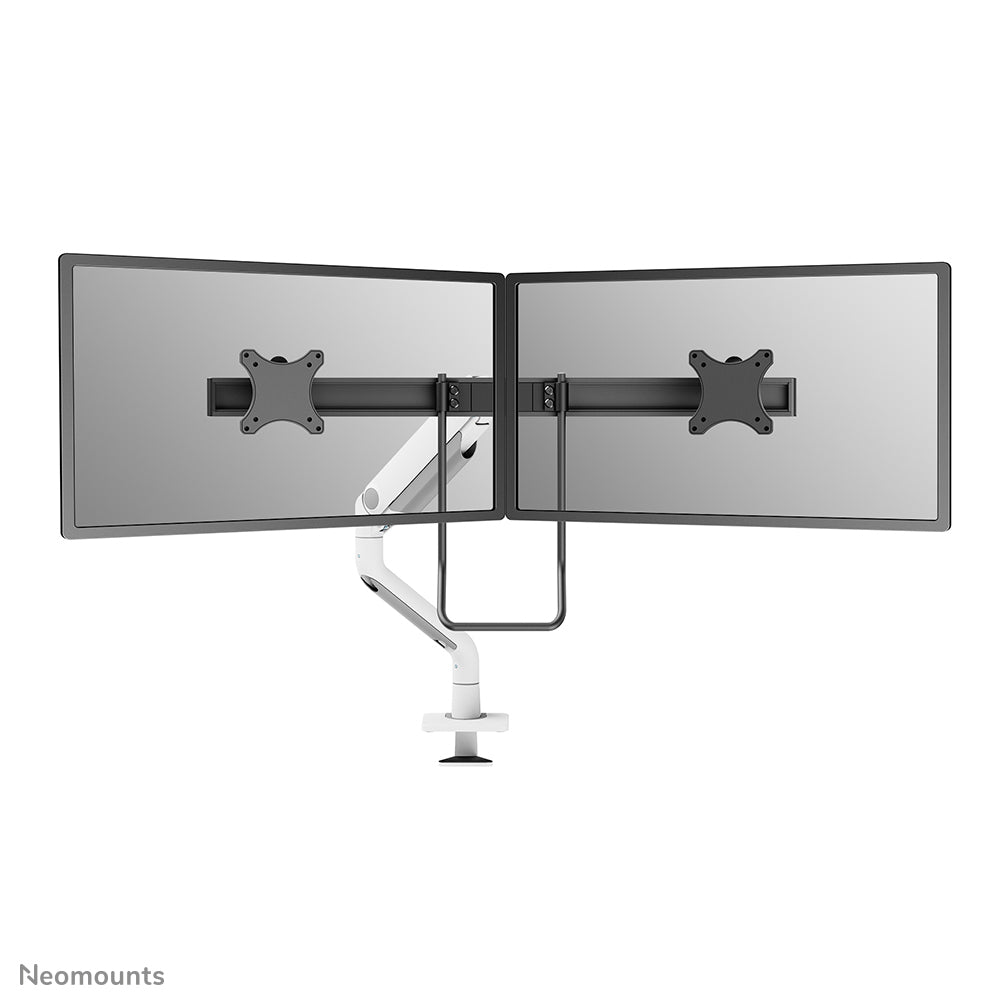 Neomounts DS75S-950WH2 Support Double Écran 17-32" Ressort à Gaz Topfix Arrêt 180°