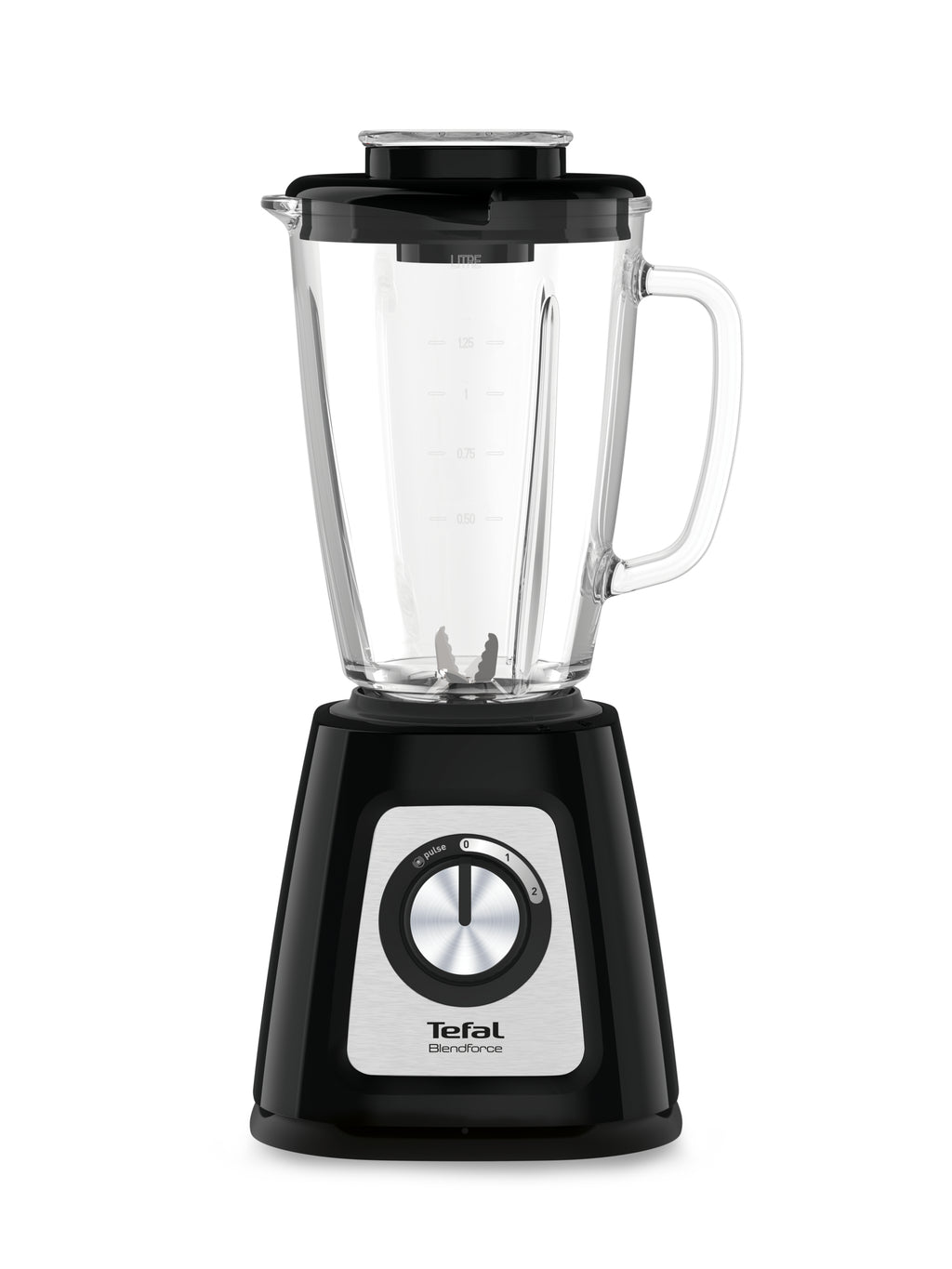 Tefal BlendForce II BL4358 1,25 L Mélangeur de table 800 W Noir, Acier brossé