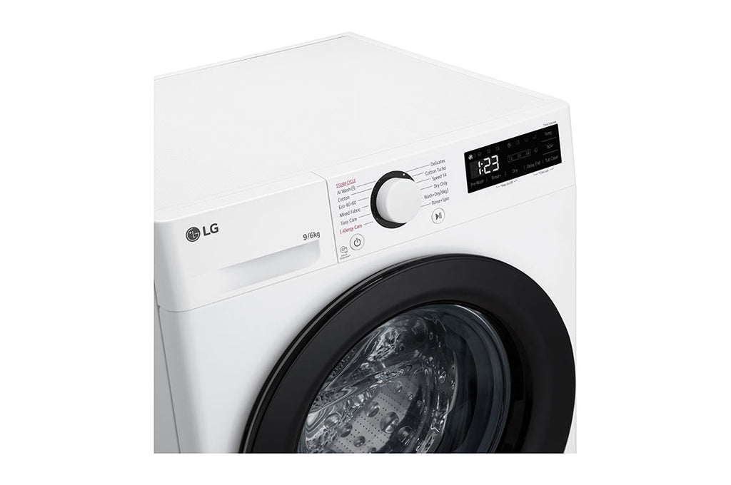 LG F4DR509SBW machine à laver avec sèche linge Pose libre Charge avant Noir, Blanc