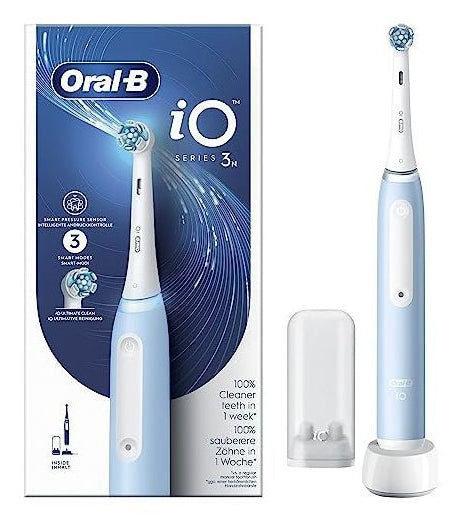 Oral-B Braun iO Series 3N Adulte Brosse à dents vibrante Bleu clair, Blanc