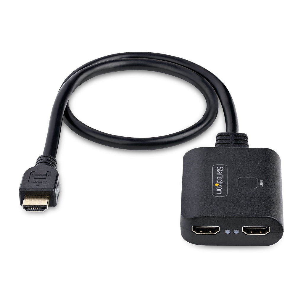 StarTech.com Répartiteur HDMI 2 Ports 4K 60Hz HDR HDCP avec Câble Intégré 50 cm