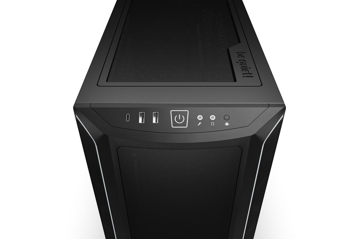 be quiet! Shadow Base 800 Noir | Boîtier PC ARGB vitré, Mini ITX / Micro ATX / ATX / E-ATX, 3 ventilateurs Pure Wings 3 