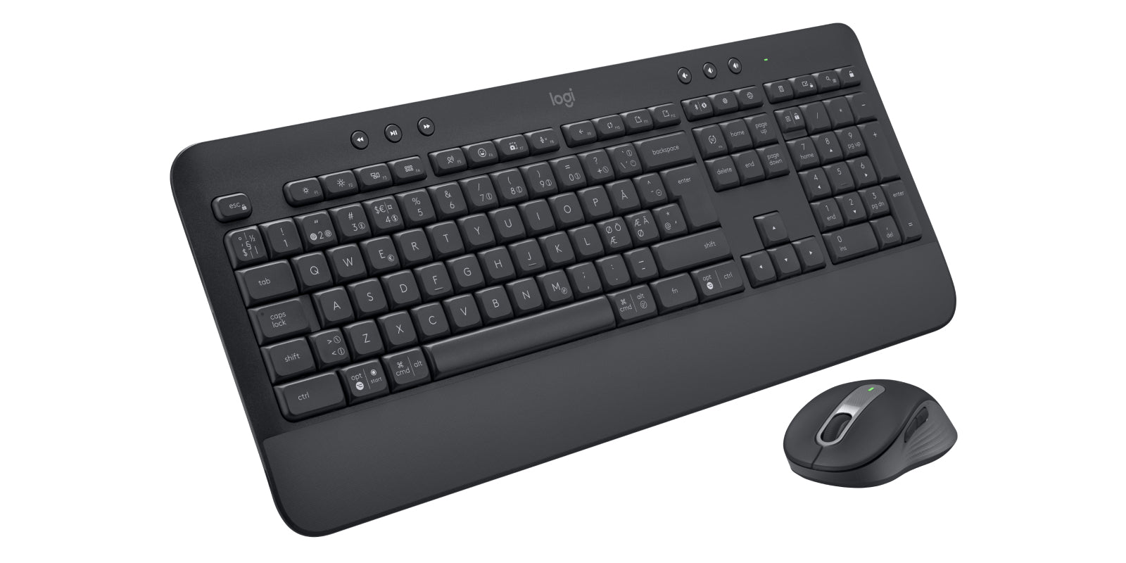Logitech 920-011010 teclado Ratón incluido Oficina Bluetooth QWERTY Nórdico Grafito